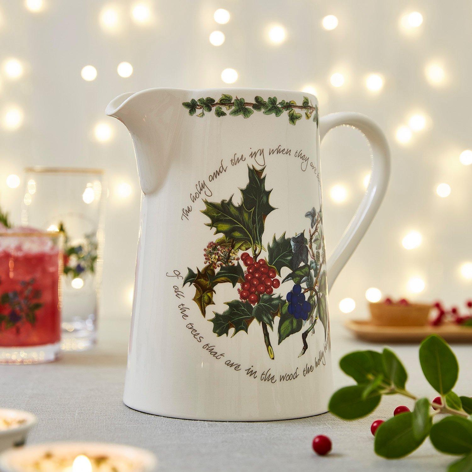 Green - Portmeirion Holly and Ivy - The Holly and the Ivy Bella Jug - 3
