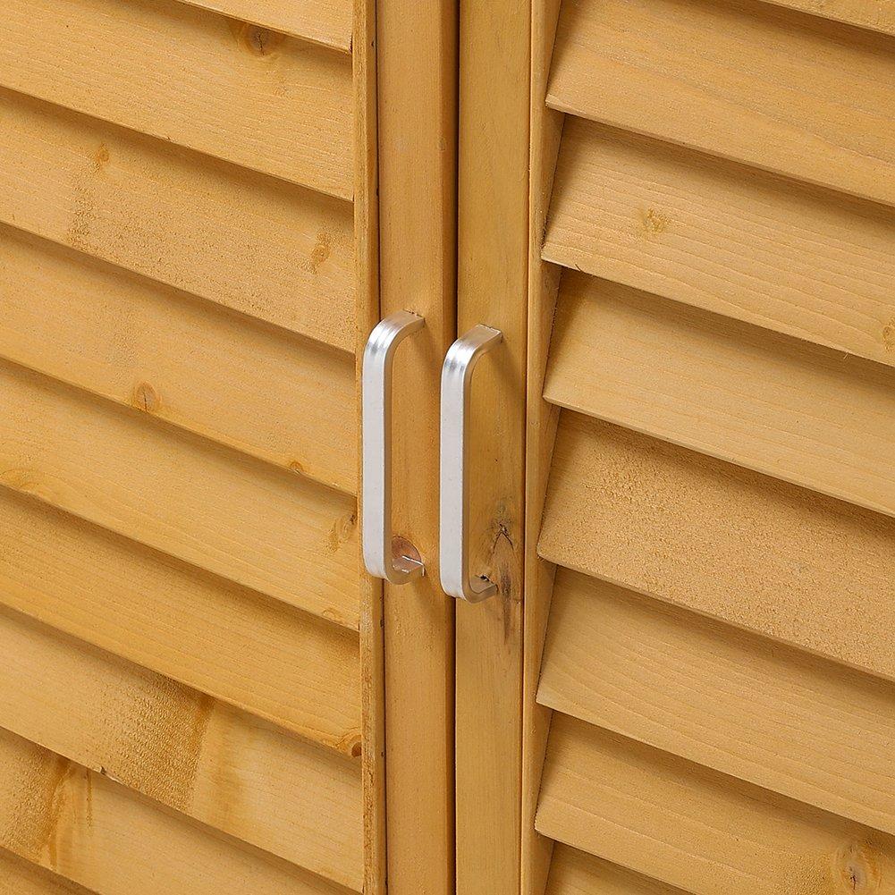 Brown - Breeins - Outdoor Solid Wood Storage Tool Shed Brown - 7