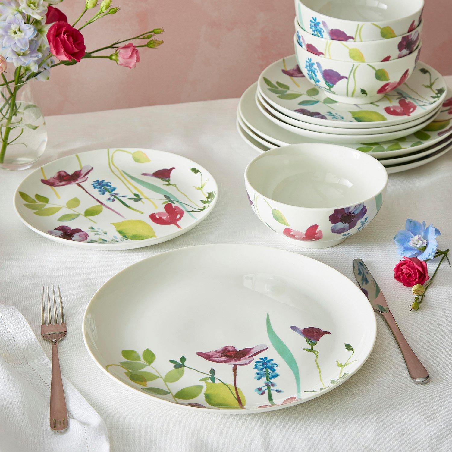 Multi - Portmeirion Water Garden - Portmeirion Water Garden Dinner Plates Set of 4 - 3