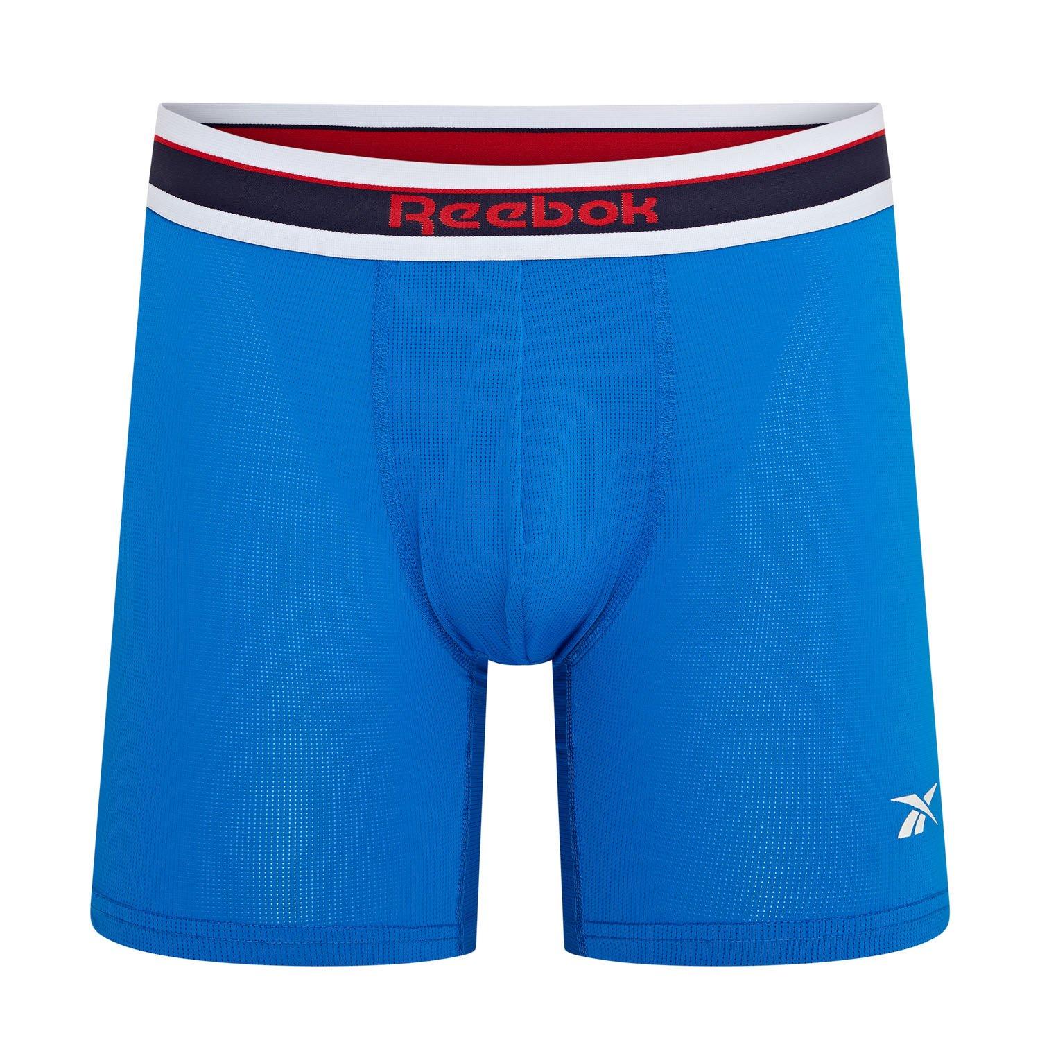 Blue/Navy - Reebok - Mens 3 pack Sports Trunks Anselm - 2