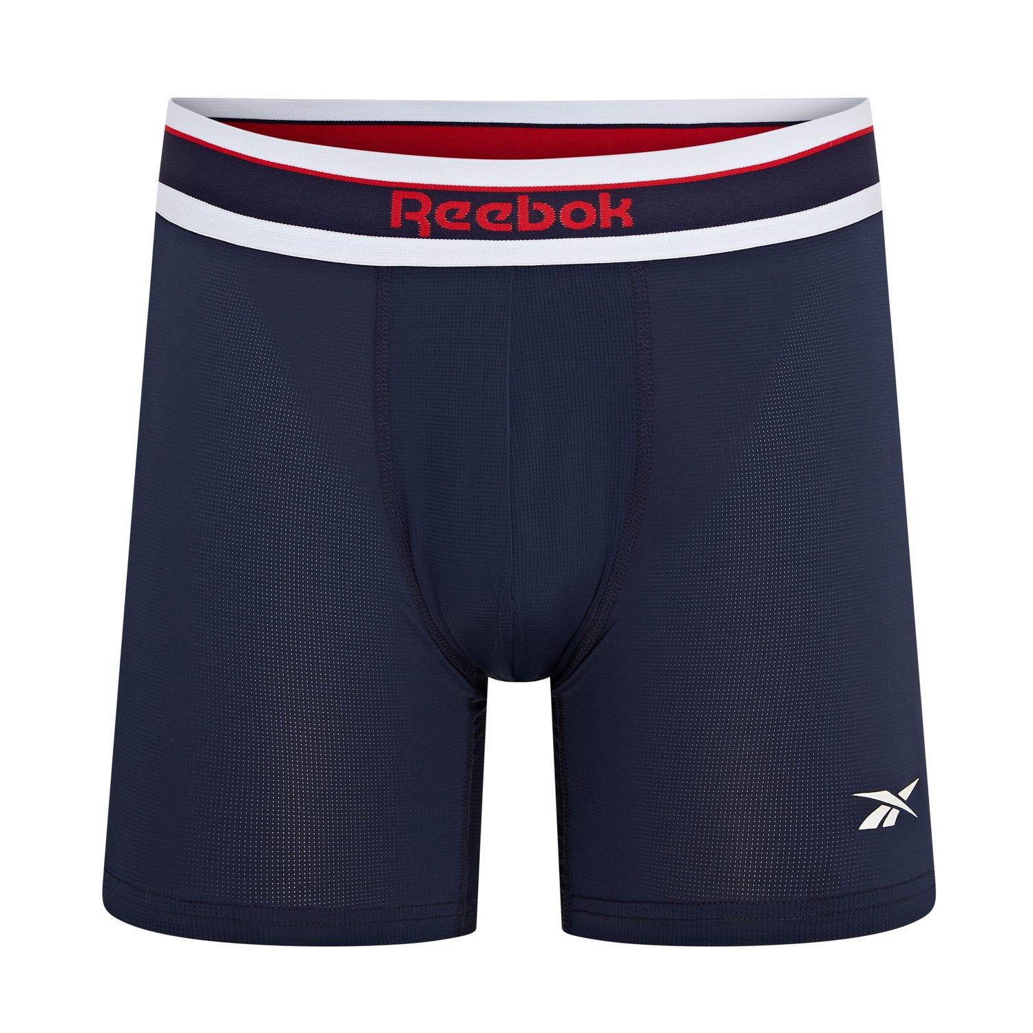 Blue/Navy - Reebok - Mens 3 pack Sports Trunks Anselm - 4