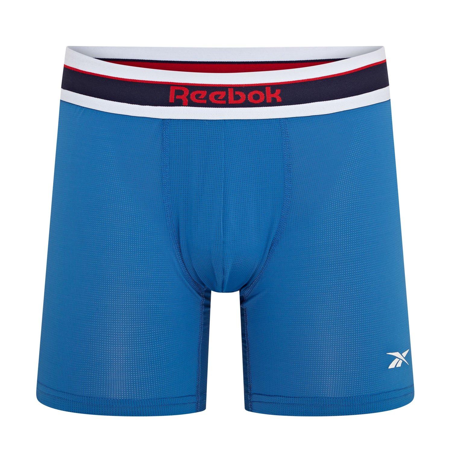 Blue/Navy - Reebok - Mens 3 pack Sports Trunks Anselm - 6