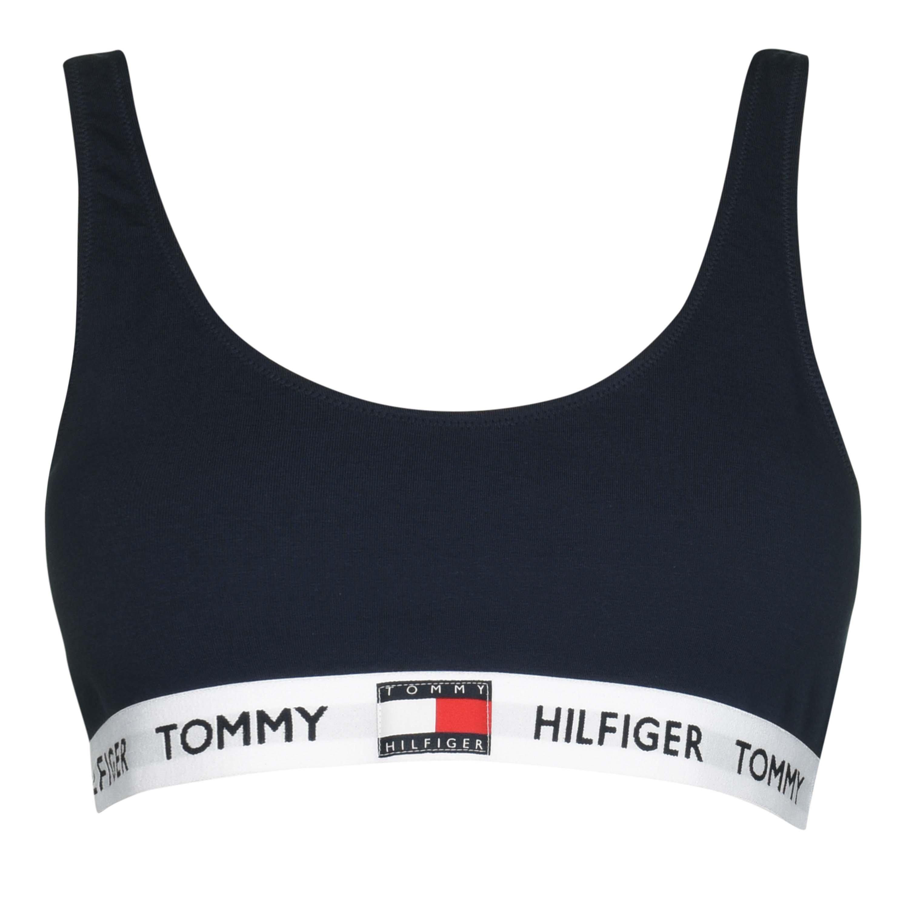 Tommy Hilfiger Women's 85 Unpadded Bralette - Navy Blazer Chs - 12 (M)