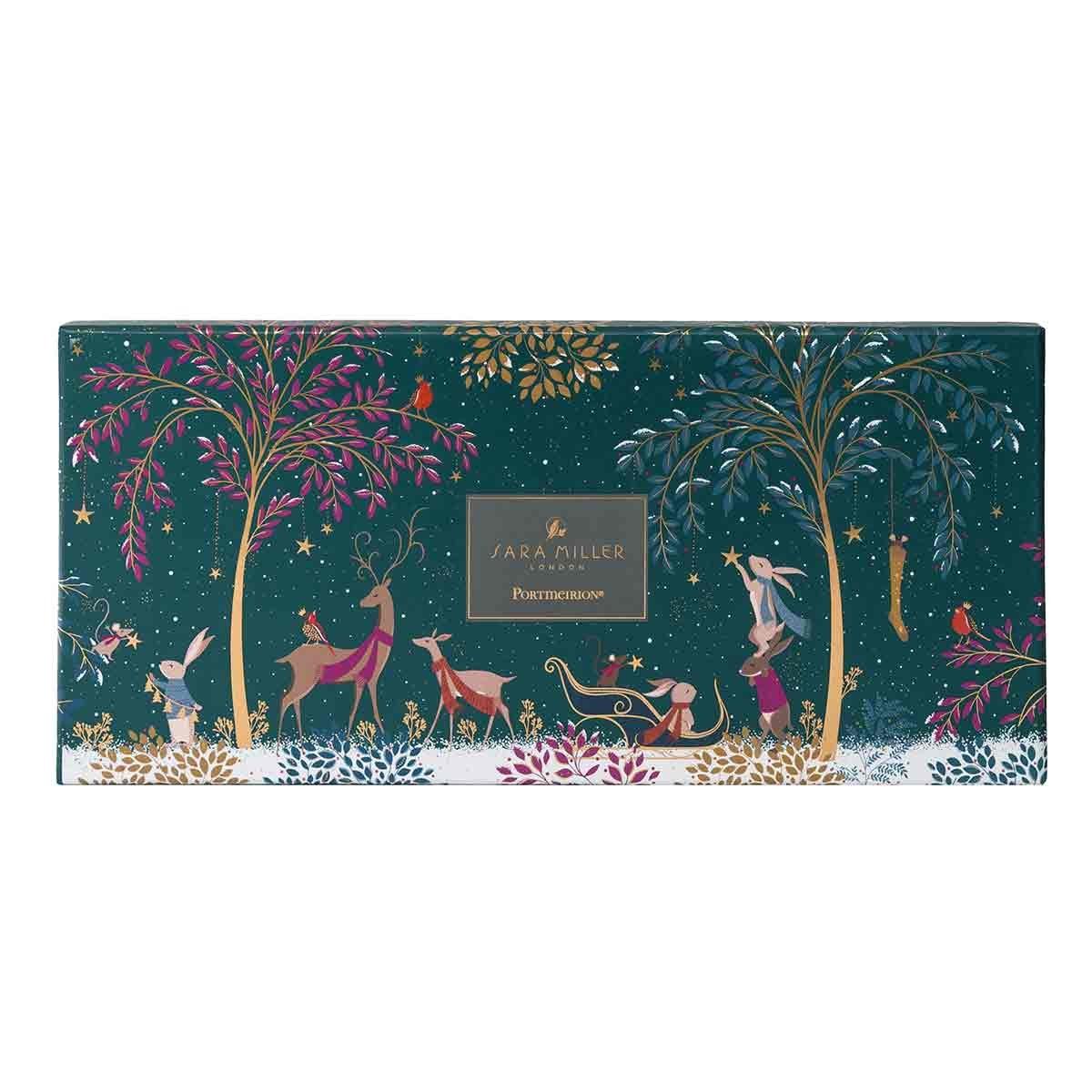 Multi - Sara Miller London - Woodland Tales Sandwich Tray Deer   Robin - 3
