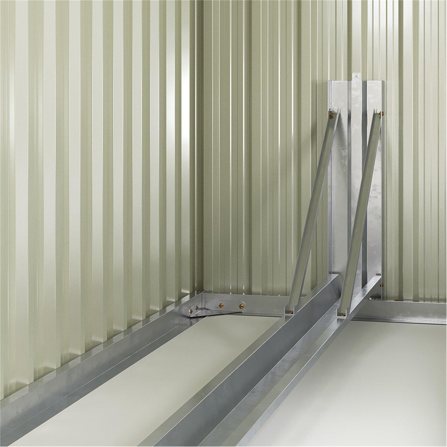 Grey - Breeins - Lockable Bike Storage Shed with Bike Racks Grey - 8