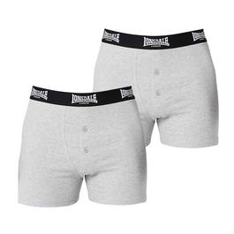 Lonsdale 2 Pack Boxer Shorts Mens