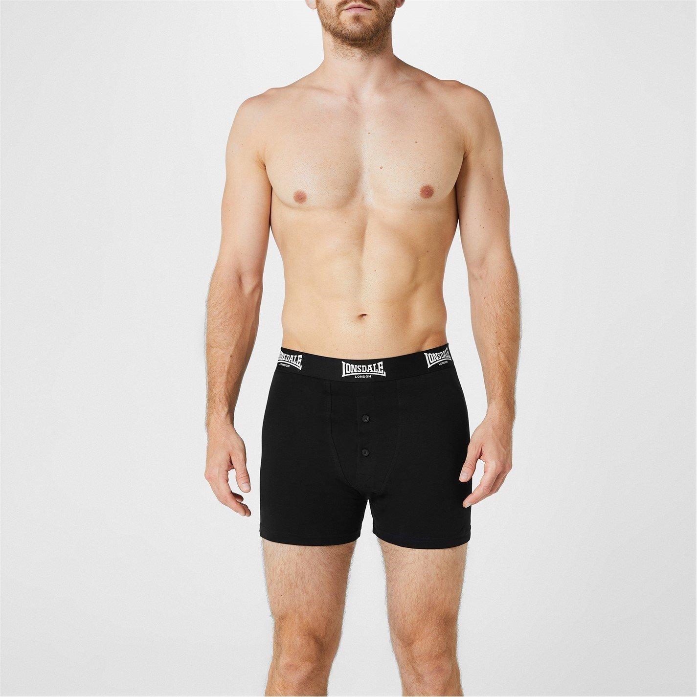 Schwarz - Lonsdale - 2 Pack Boxer Shorts Mens - 2