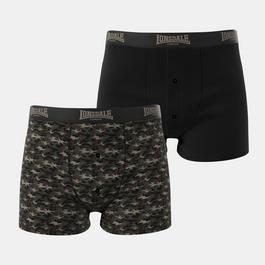 Lonsdale 2 Pack Boxer Shorts Mens