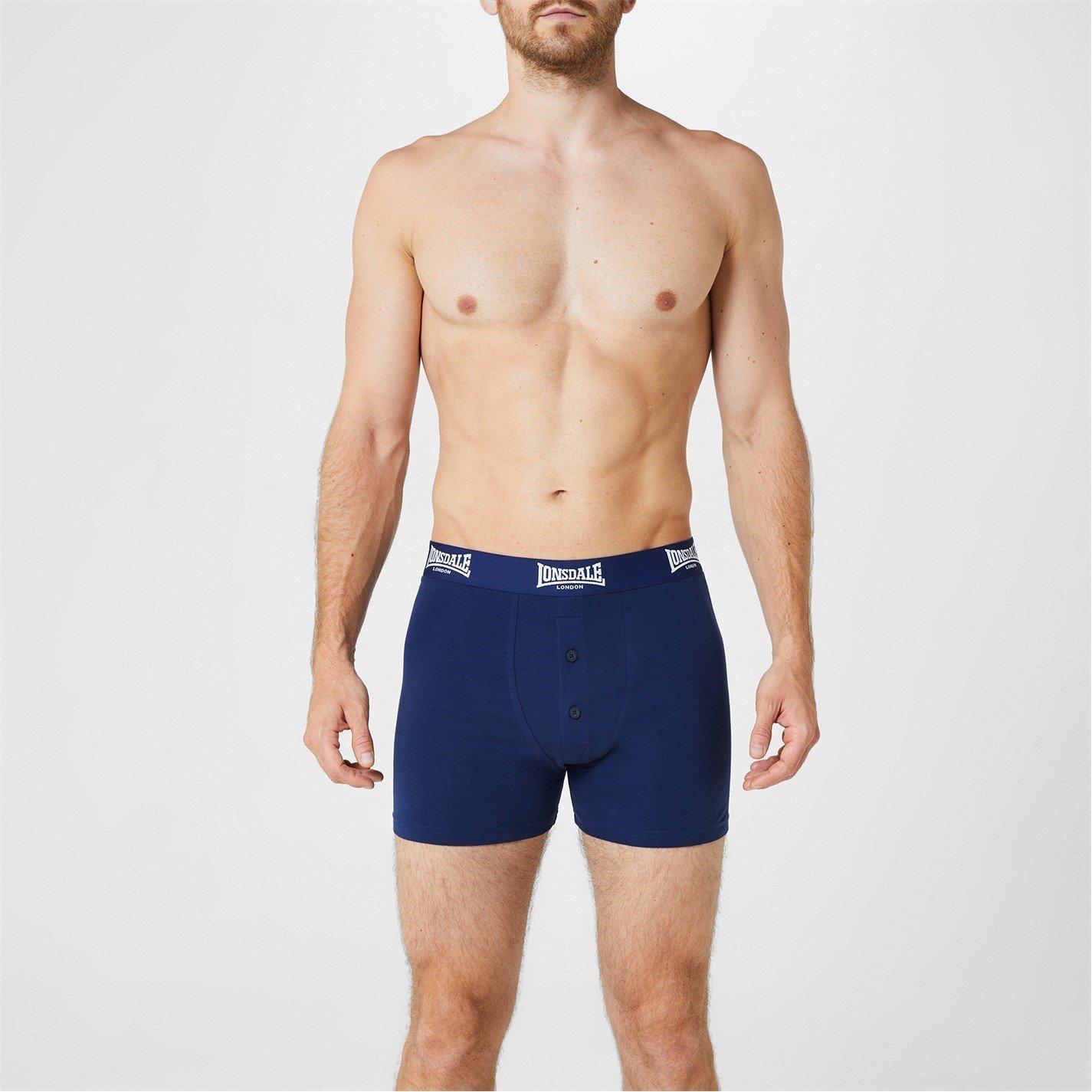Azul marino - Lonsdale - 2 Pack Boxer Shorts Mens - 2