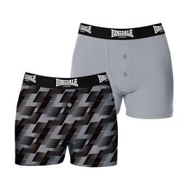 Lonsdale 2 Pack Boxers Mens