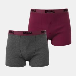 Lonsdale 2 Pack Boxer Shorts Mens