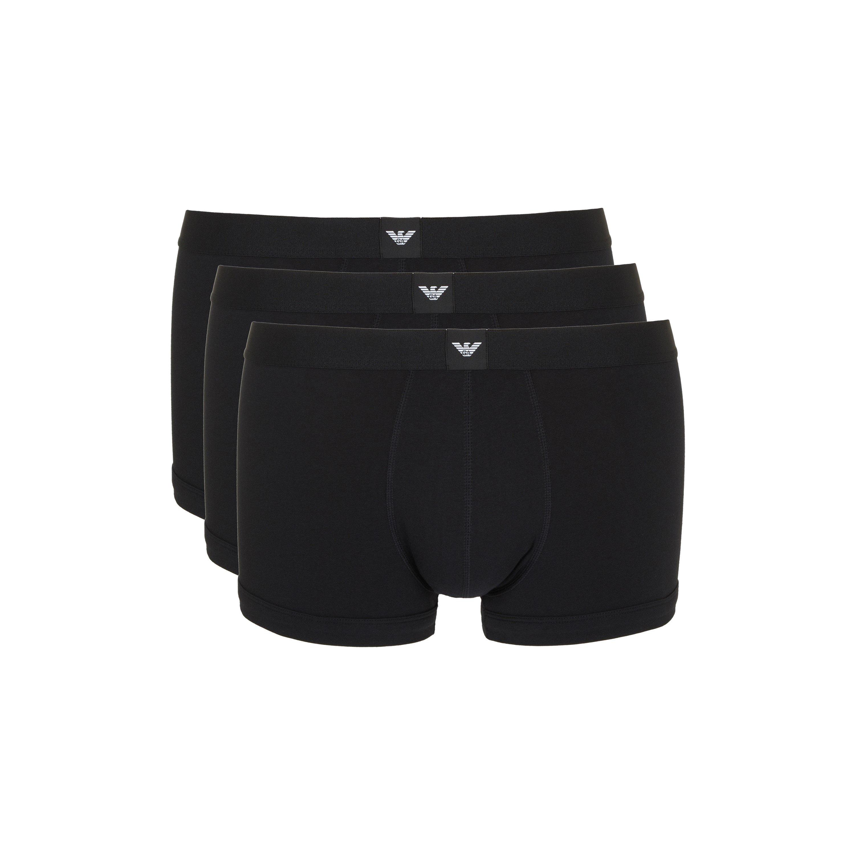 Blk/Blk/Blk - Emporio Armani - Men's Soft-Touch Streamlined Fit Trunks