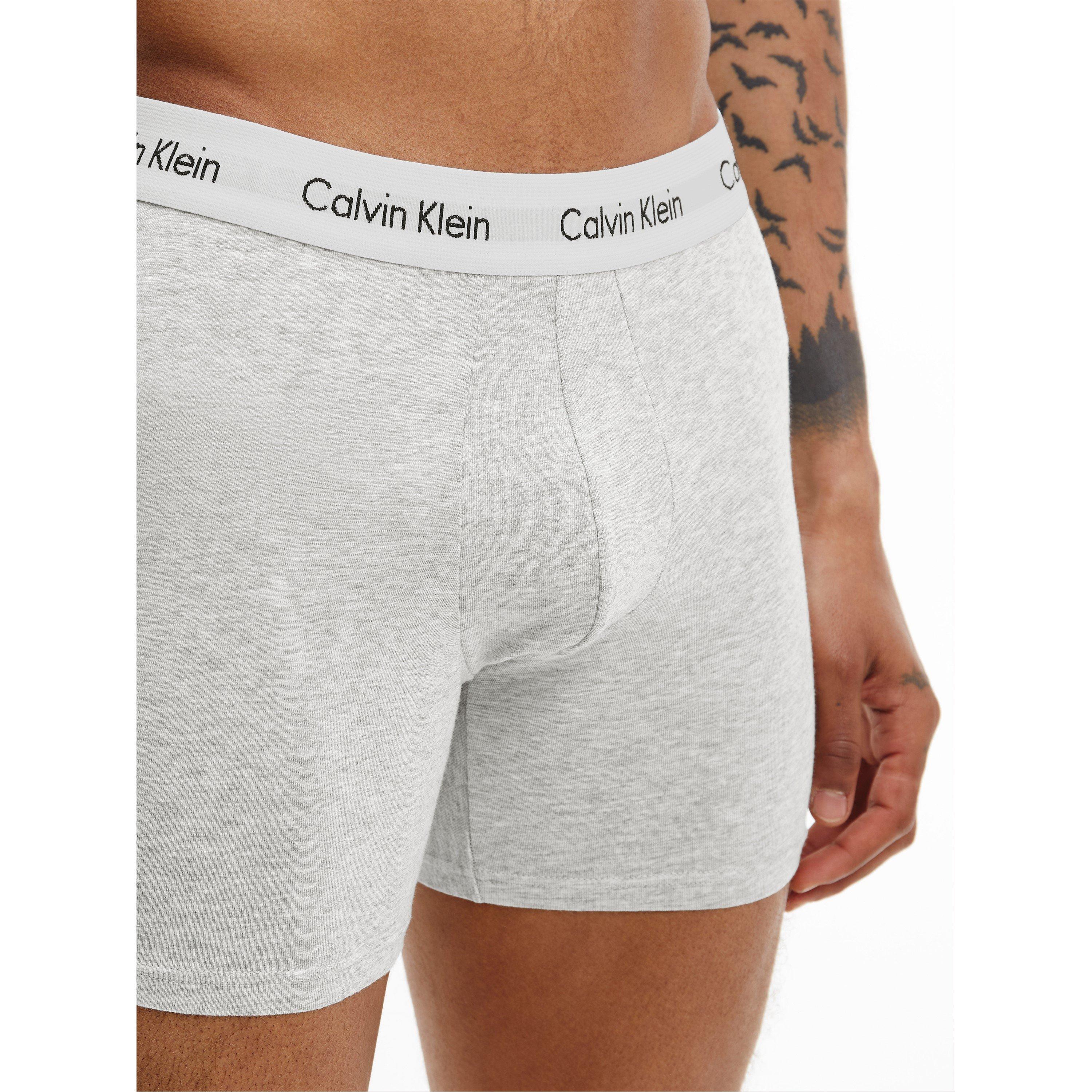 Wht/Blk/Gry - Calvin Klein - CalvinKlein 3 Pack Boxer Briefs - 4