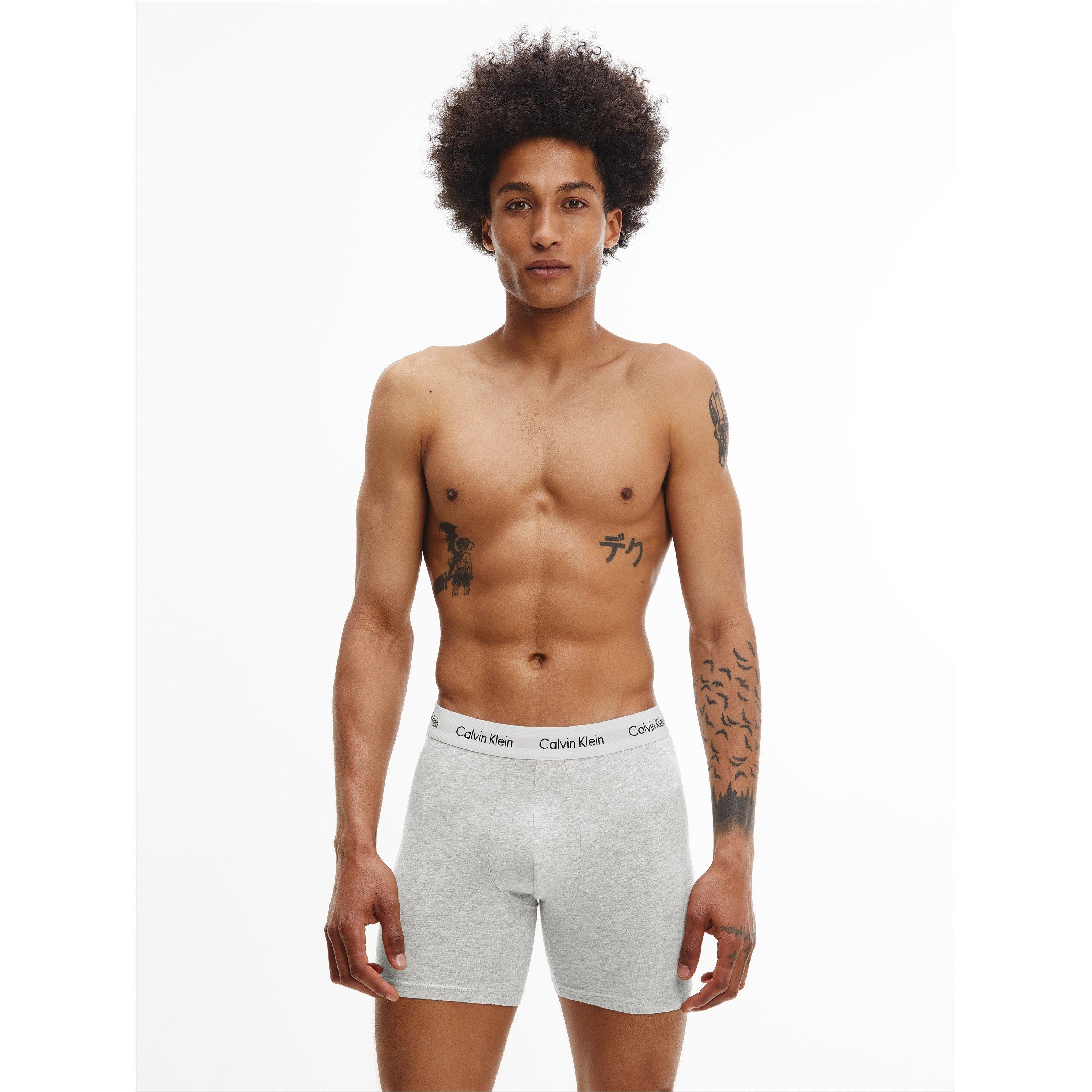 Wht/Blk/Gry - Calvin Klein - CalvinKlein 3 Pack Boxer Briefs - 5