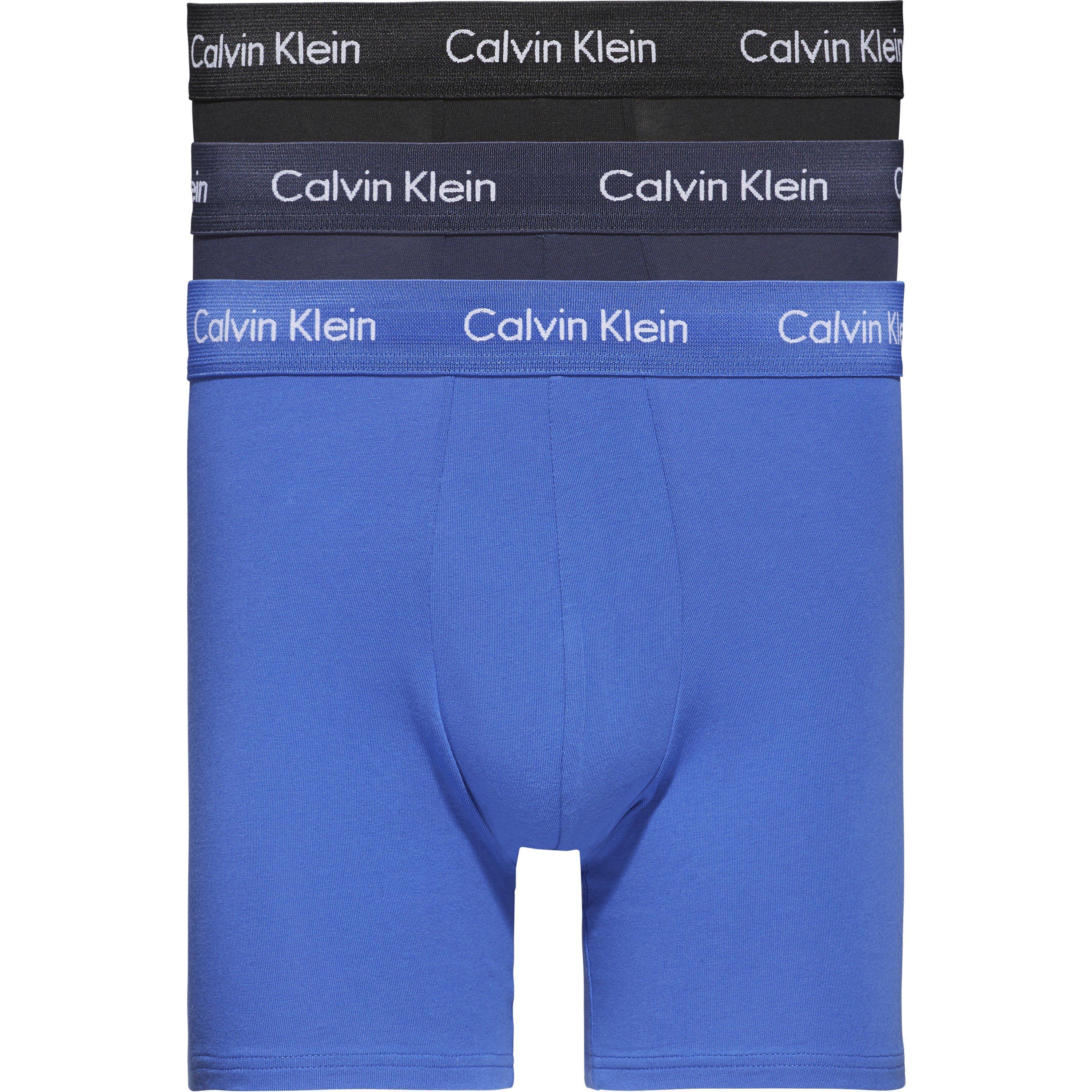 Calvin Klein CalvinKlein 3 Pack Boxer Briefs - Black/Blue/Blue - Small