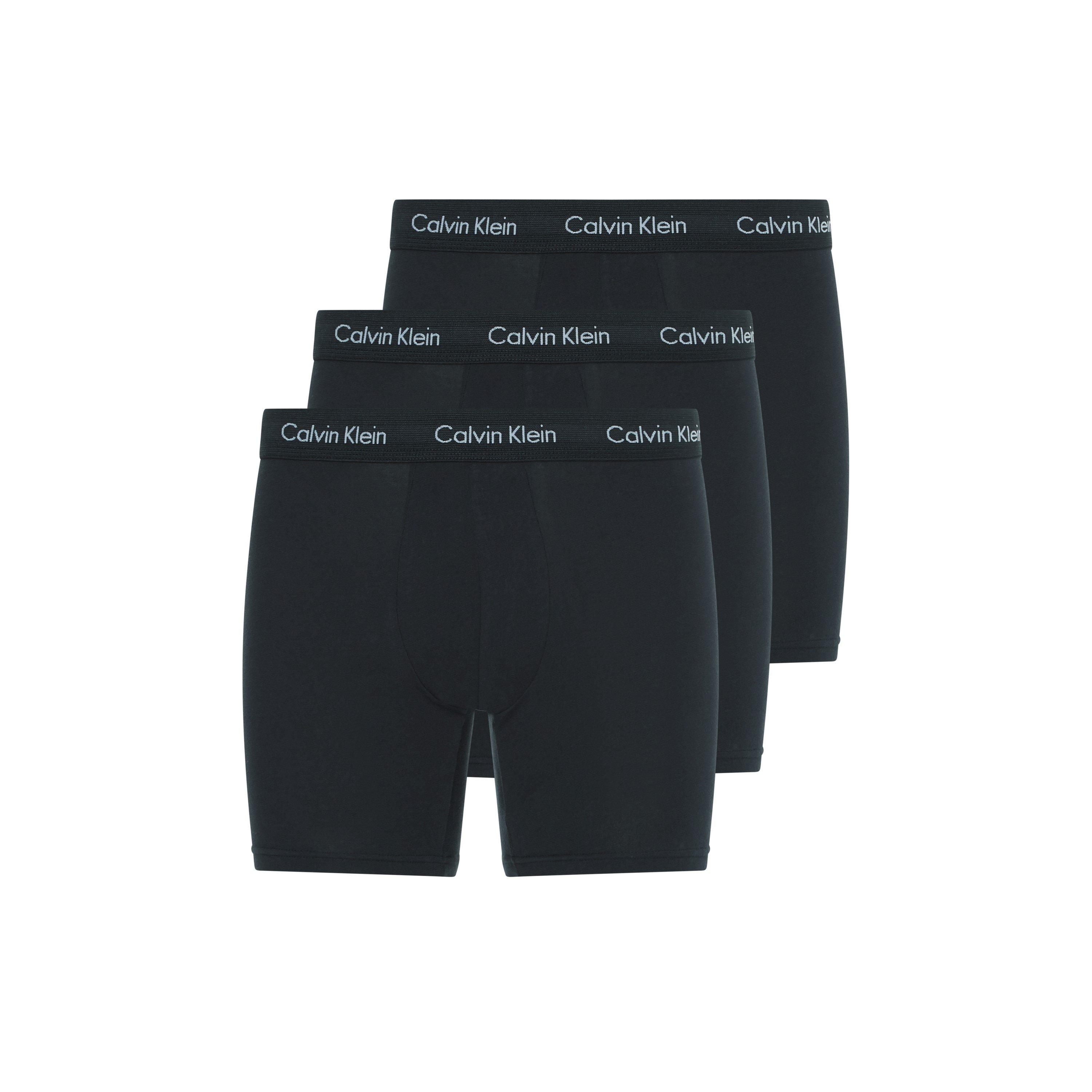 Calvin Klein CalvinKlein 3 Pack Boxer Briefs - Black/Black Wb - Small