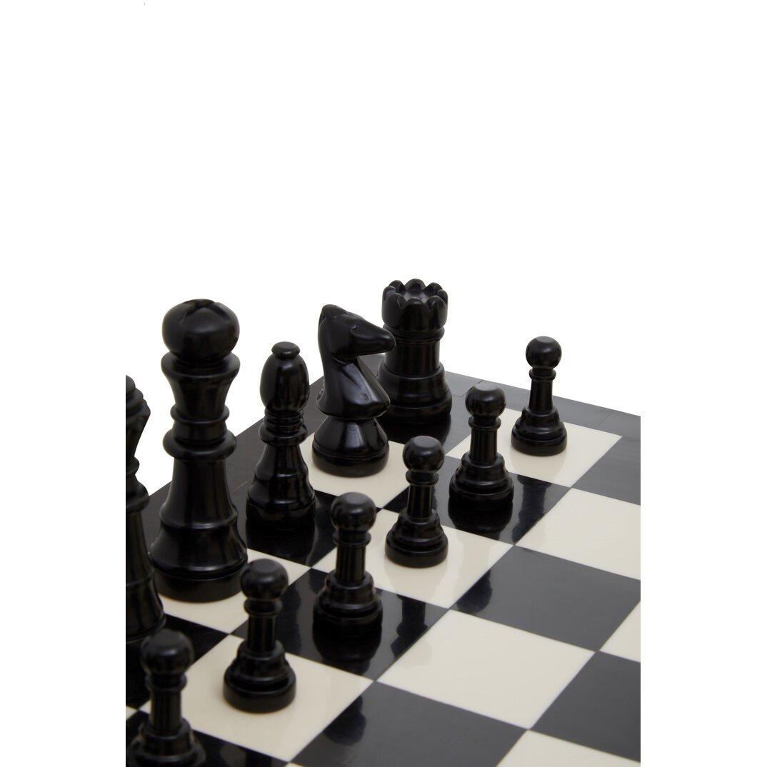 Black - Fifty Five South - Churchill Games Black and White Chess Set - 4