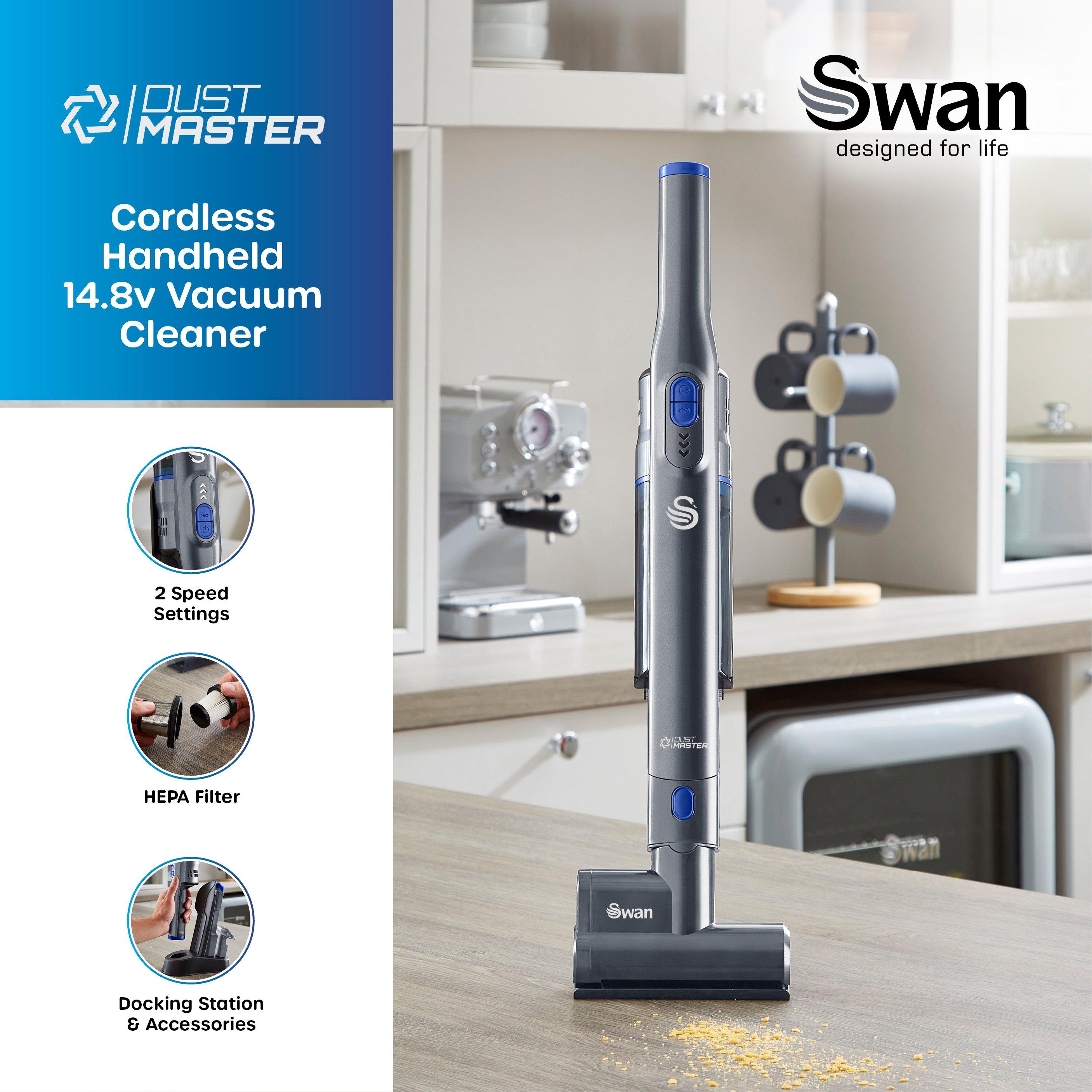 Black - Swan - Cordless Vaccum 14.8V Cobalt Blue Accents 200W Han - 2