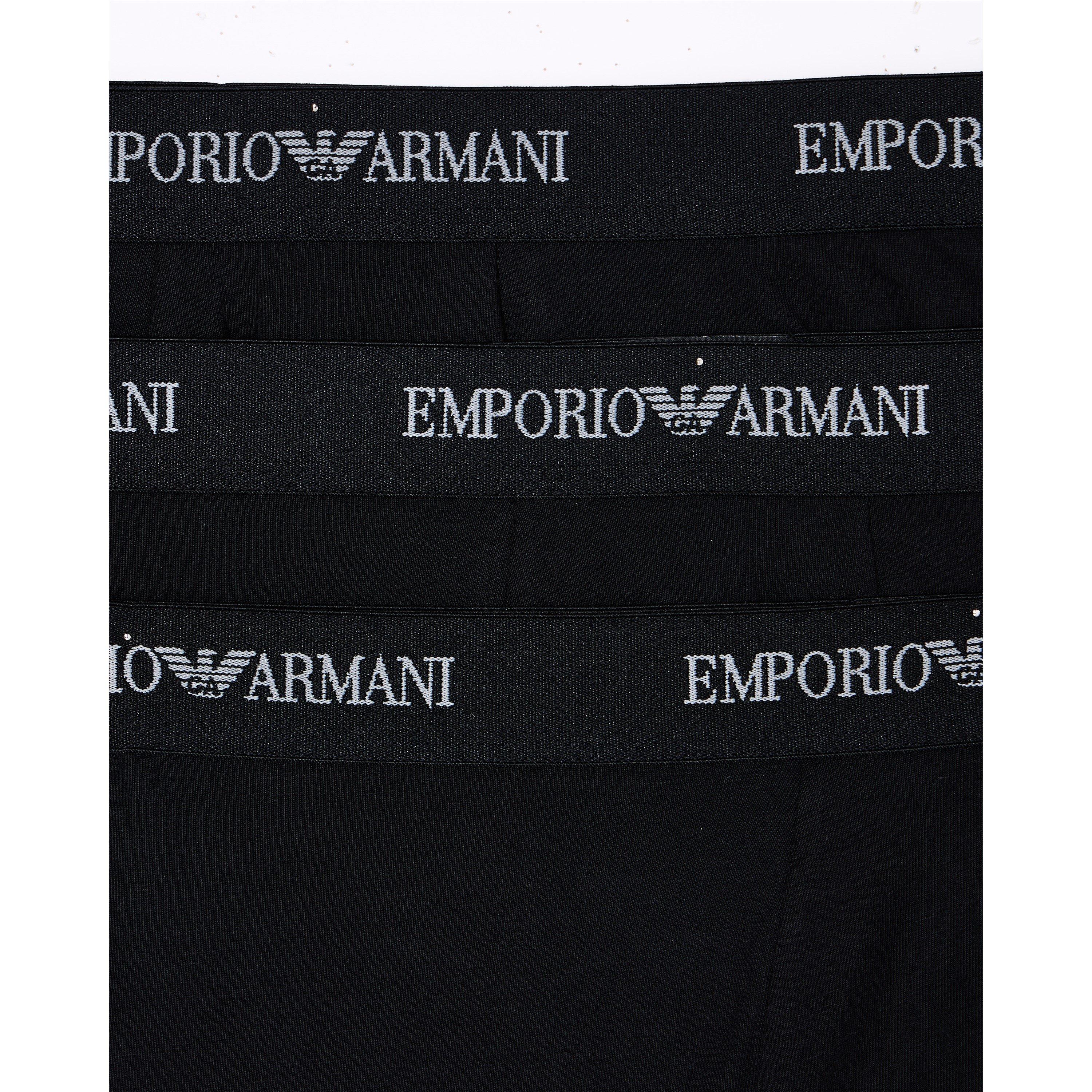 Zwarte MC061 - Emporio Armani - Mens Core Logo Boxers 3-Pack - 4