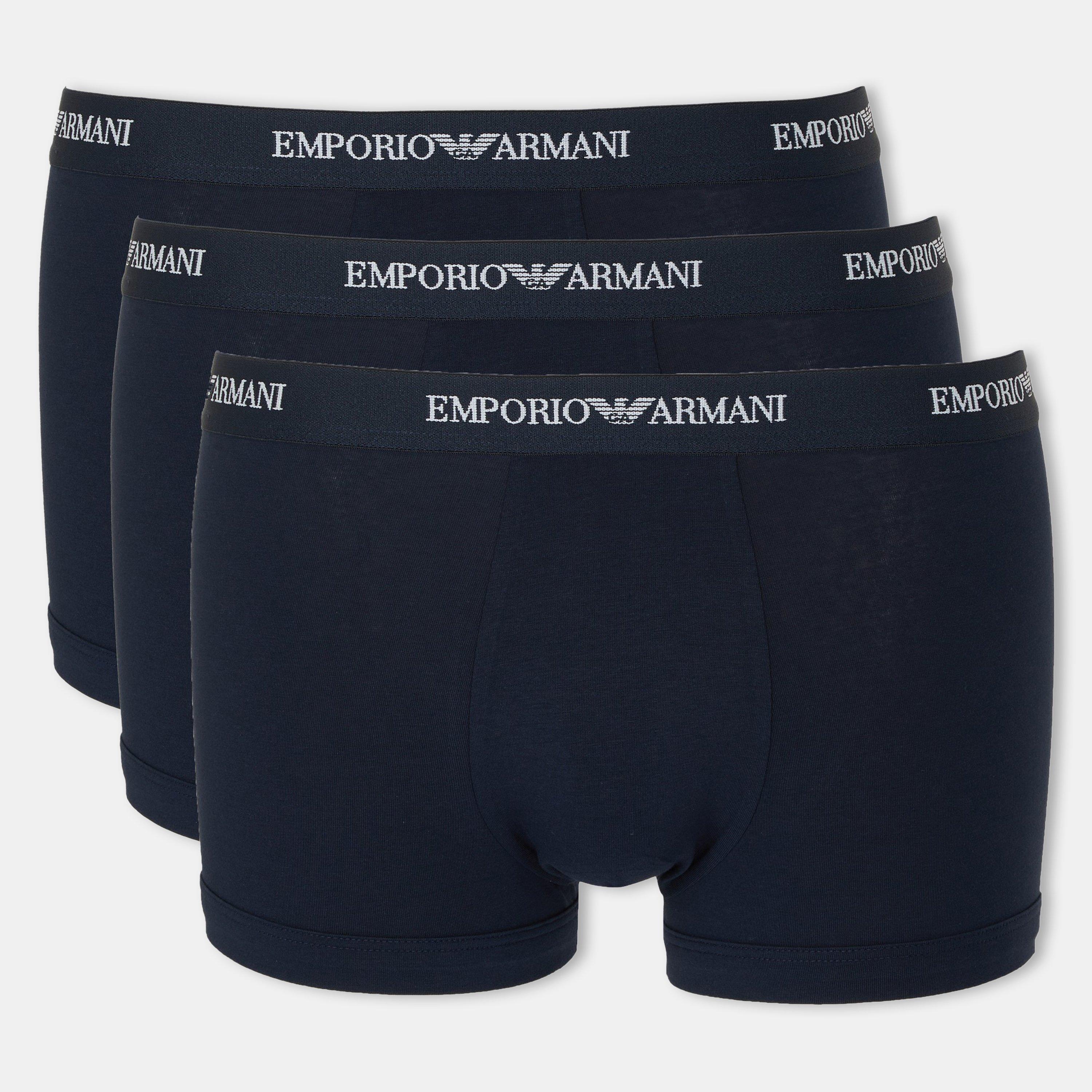 Emporio Armani Men's Core Logo Boxers 3-Pack - Navy Mb139 - 2X Large