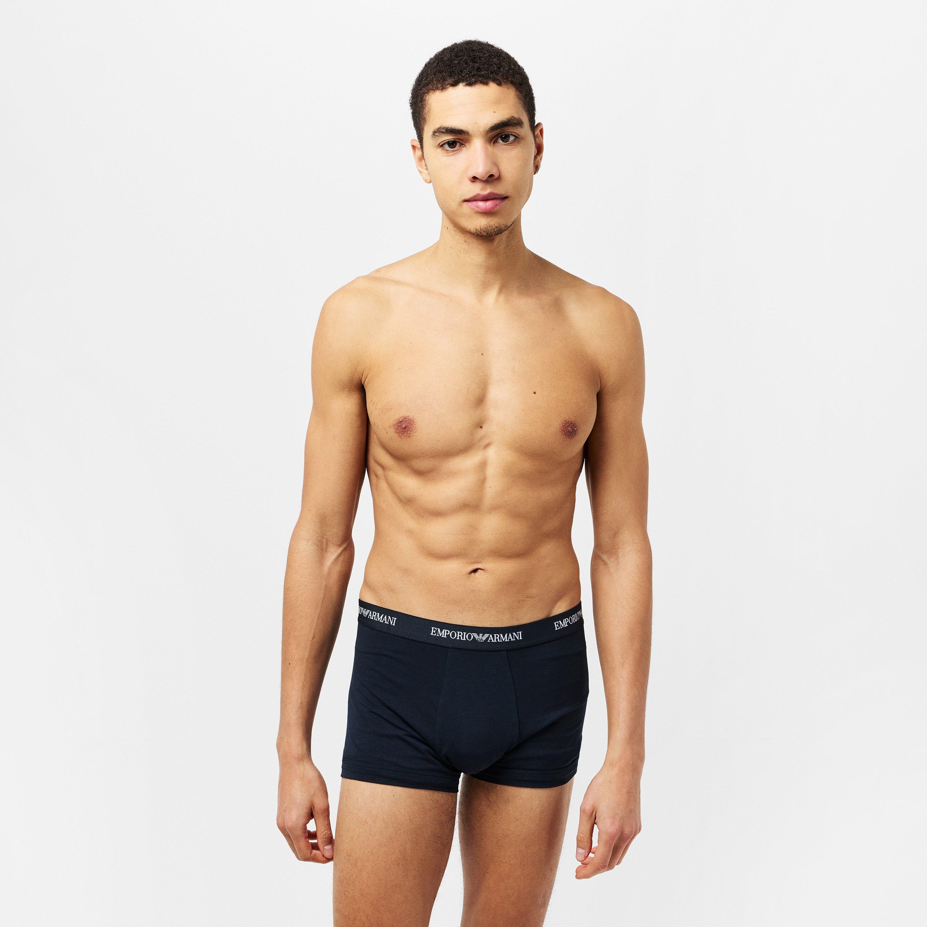 Navy MB139 - Emporio Armani - Mens Core Logo Boxers 3-Pack - 2