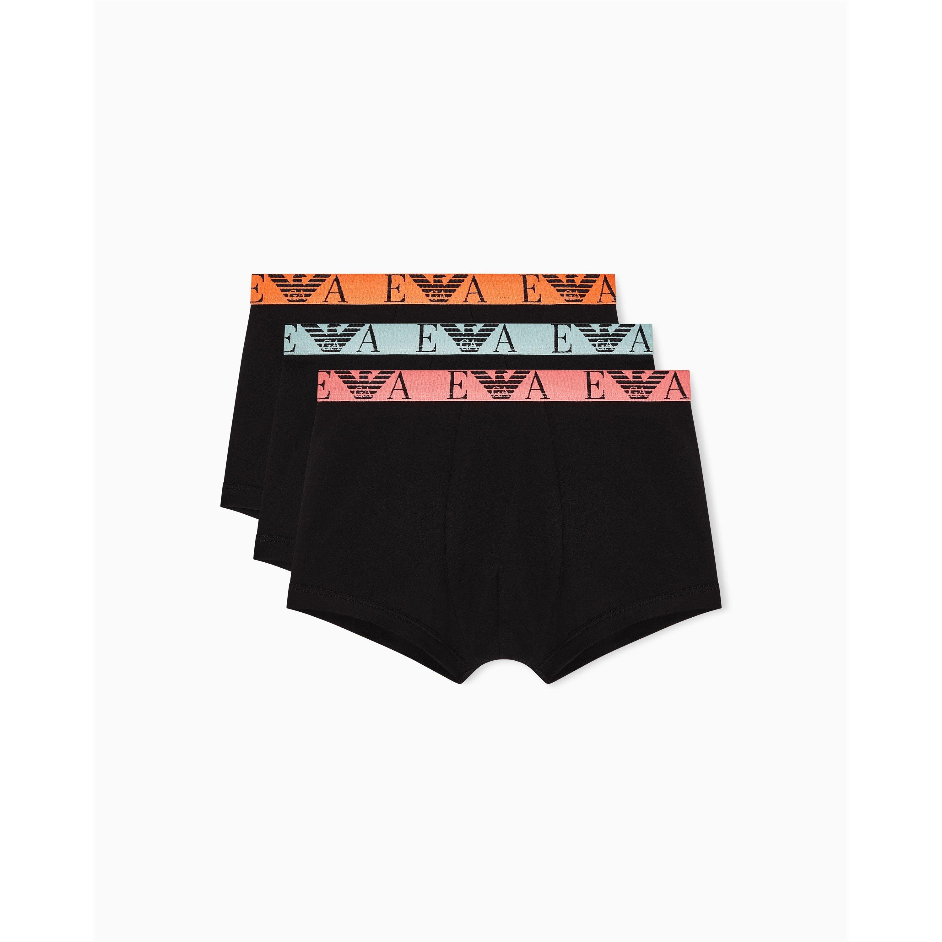 Emporio Armani Men's Core Logo Boxers 3-Pack - Black - Large