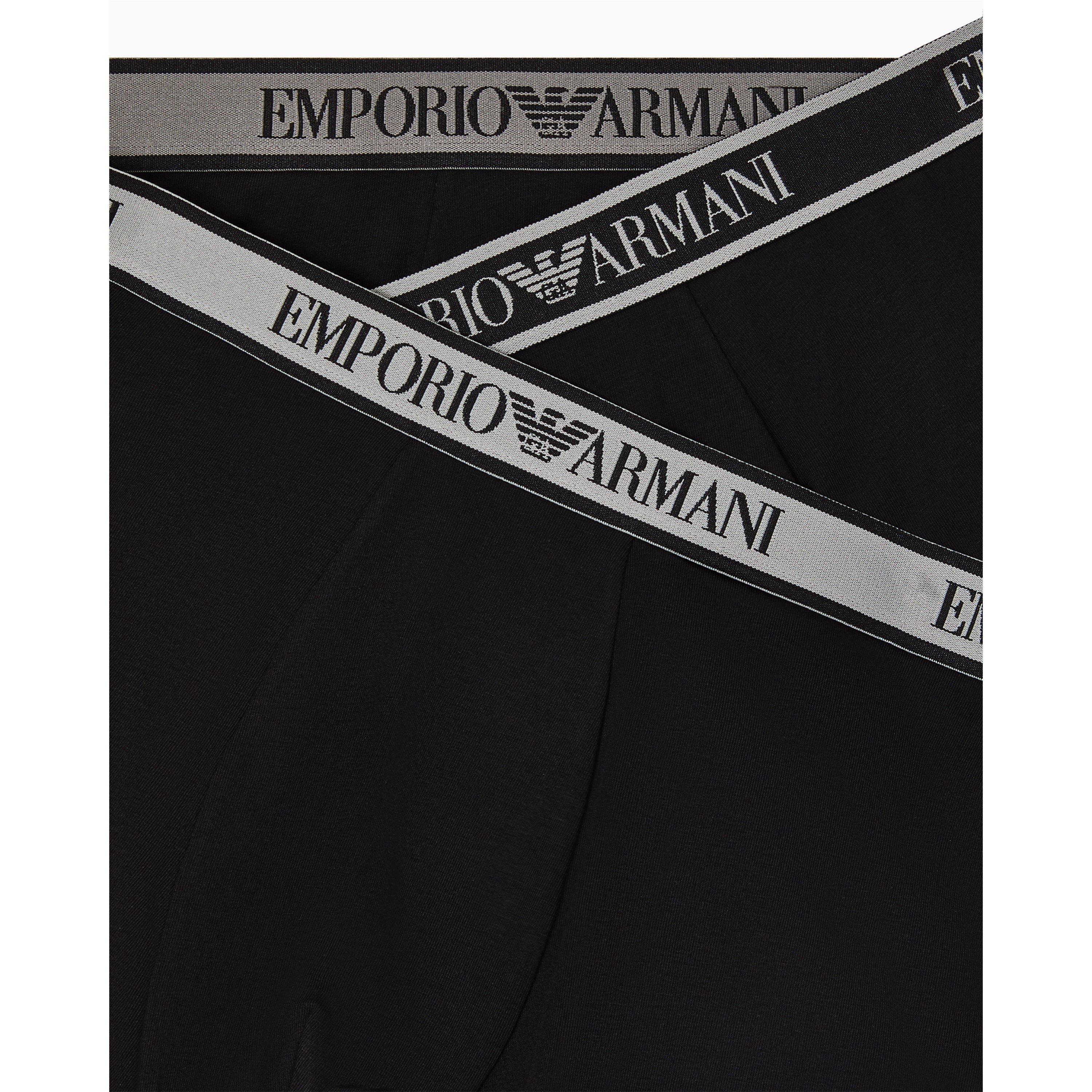 Black - Emporio Armani - Mens Core Logo Boxers 3-Pack - 4