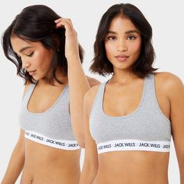 Jack Wills Dibsdall Multipack Bralette 2 Pack Ladies