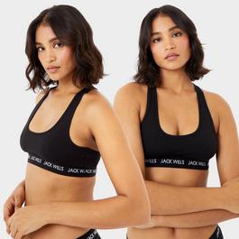 Jack Wills Dibsdall Multipack Bralette 2 Pack Ladies