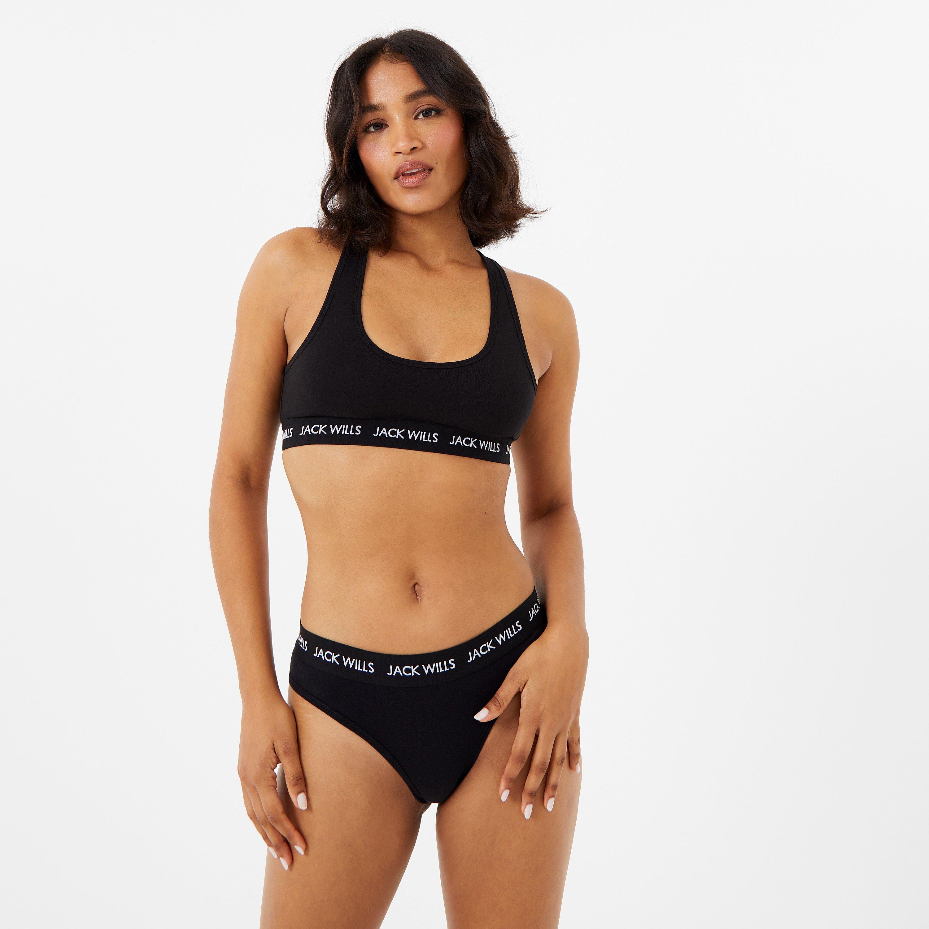 Bikini Noir Jack Wills - Taille 14/16, Armatures, Polyamide, Neuf Avec étiquettes