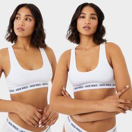 Jack Wills Dibsdall Multipack Bralette 2 Pack Ladies