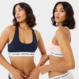 Jack Wills Dibsdall Multipack Bralette 2 Pack Ladies