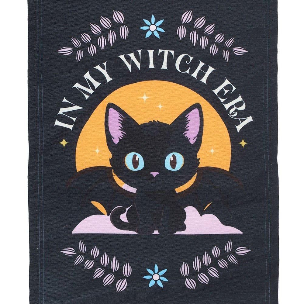 Black - Something Different - In My Witch Era Bat Cat Fabric Wall Hanging - 4