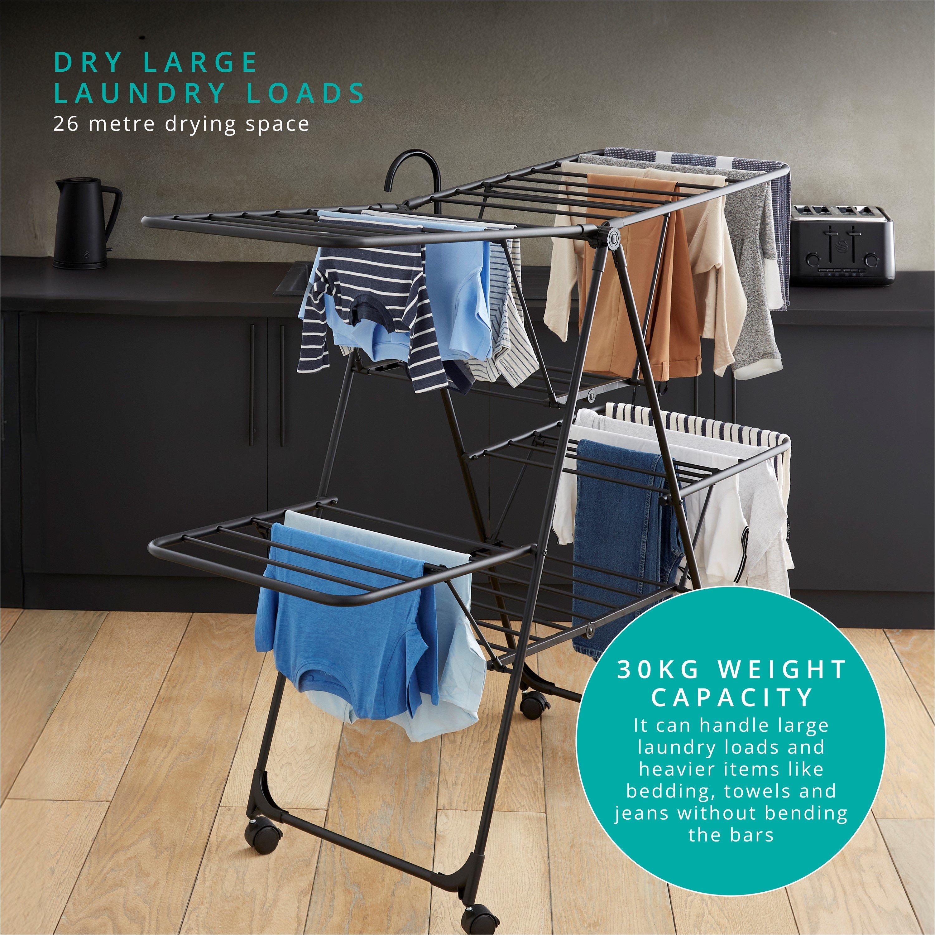 None - Swan - Stealth Jumbo Clothes Airer - 4