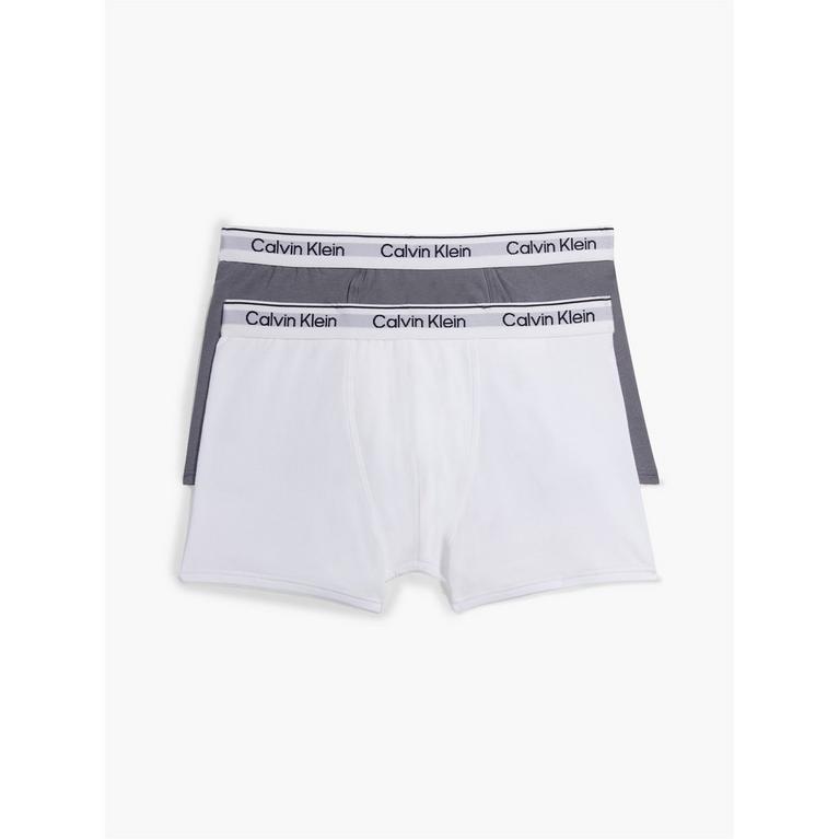 Gris/Blanco - Calvin Klein - Calvin 2 Pack Boxer Shorts - 1
