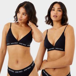 Jack Wills Biddstone Multipack Bralette 2 Pack