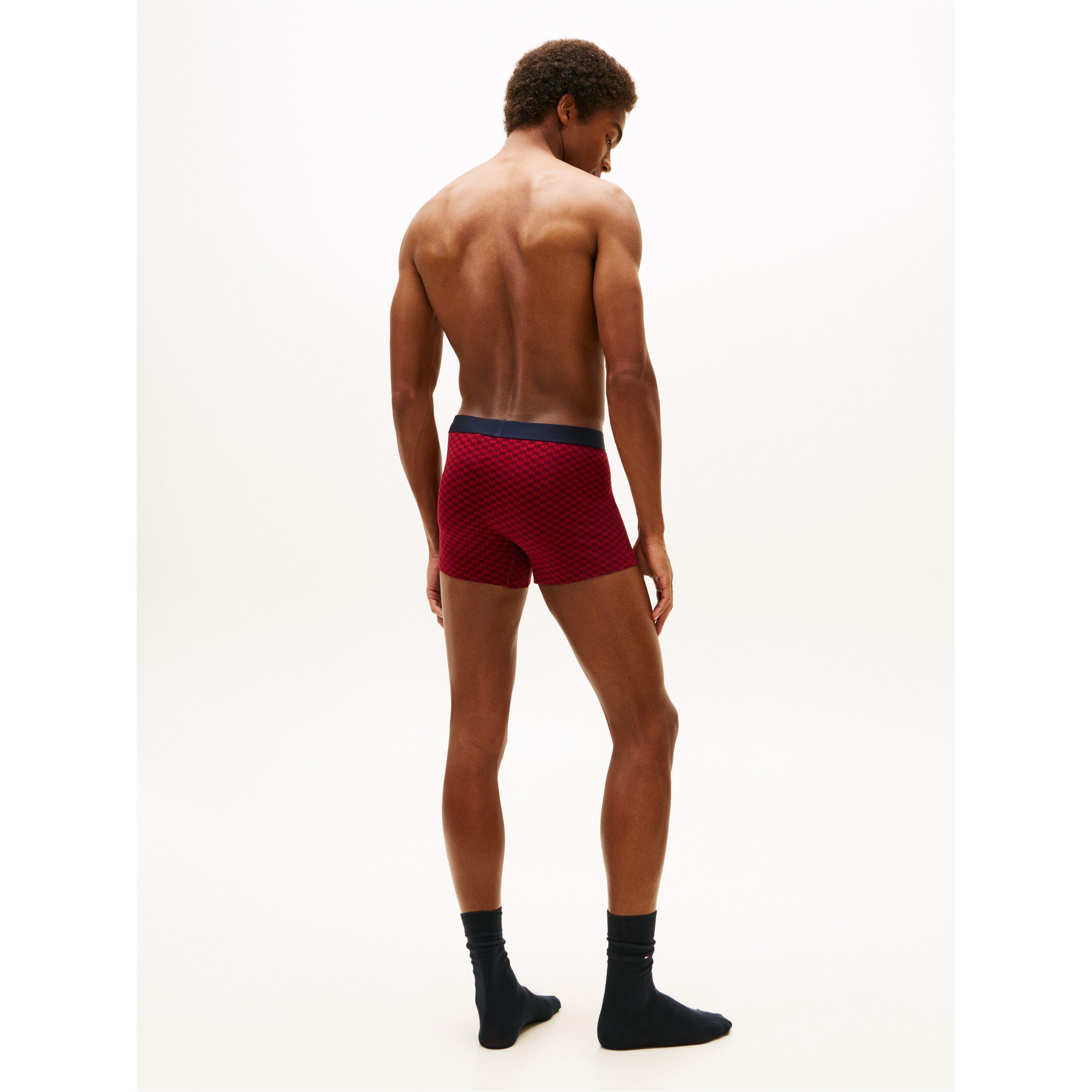 Red/Blu - Tommy Hilfiger - Gold Waistband Trunk & Sock Set - 3