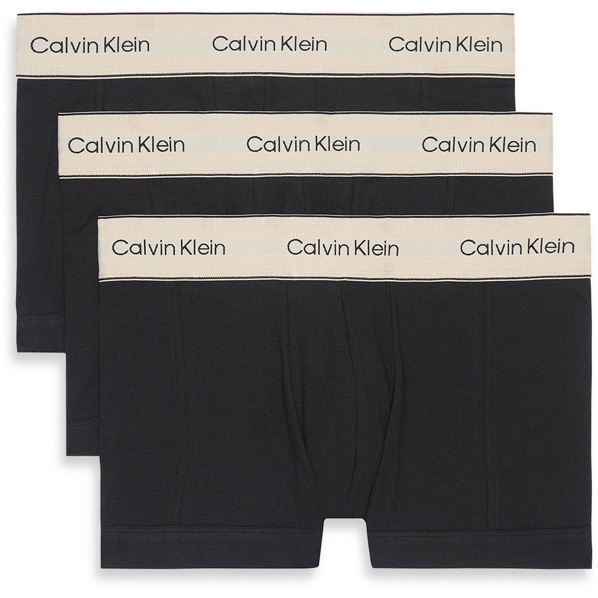 Calvin Klein Men's Elastic Waistband Trunks - Blk/Blk/Blk