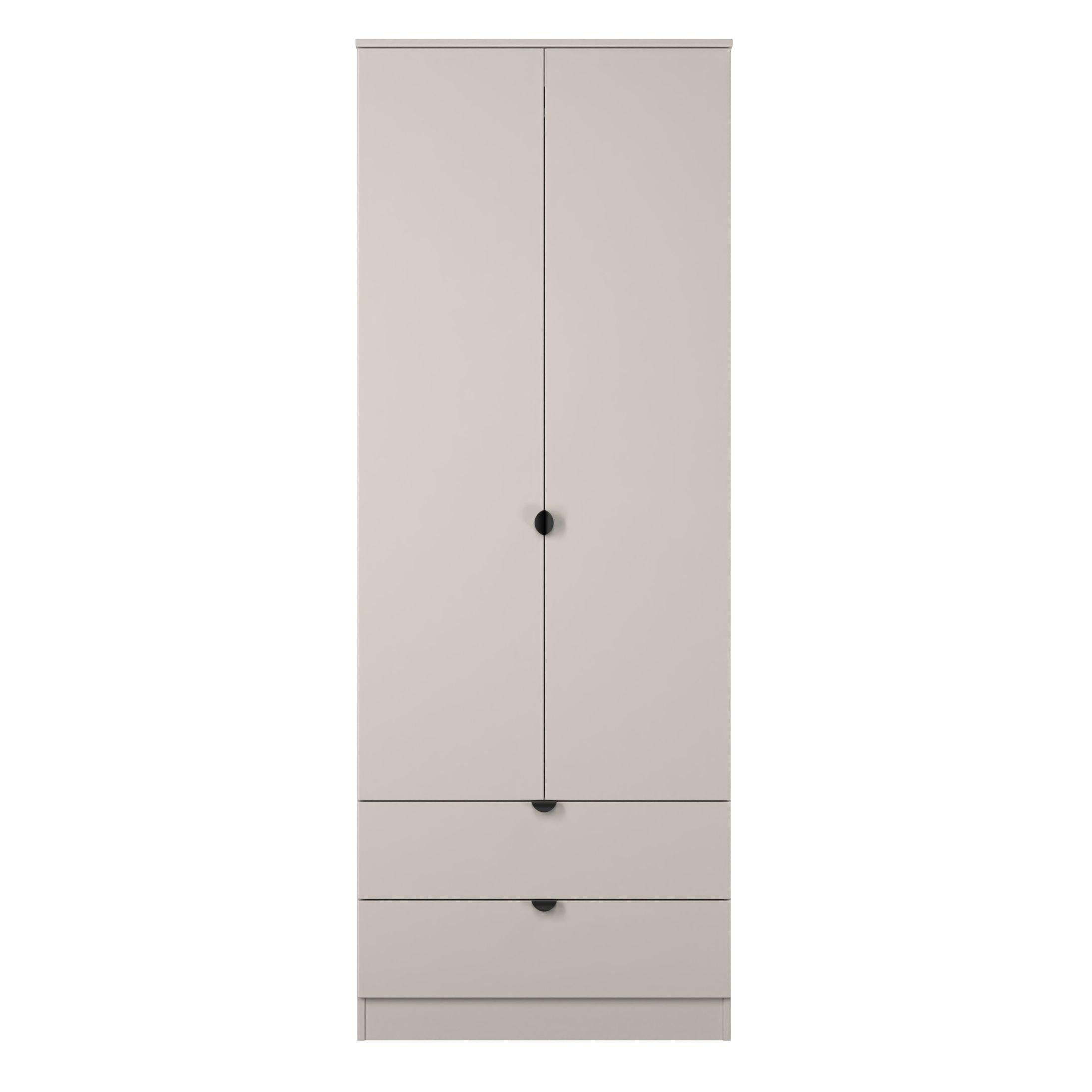 Welcome Furniture  Solomon 2 Drawer Double Wardrobe - Kashmir Matt - Large