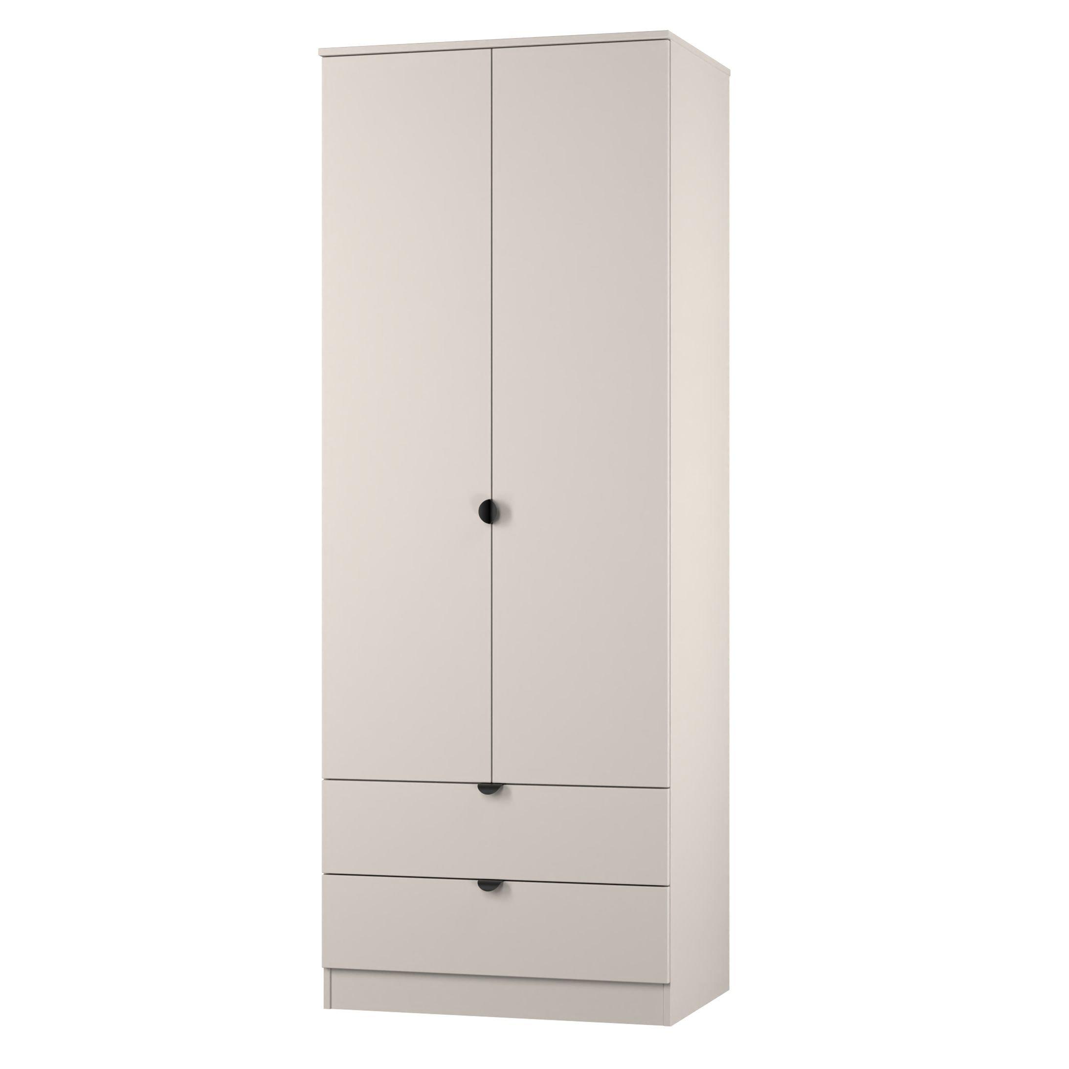 Kashmir Matt - Welcome Furniture - Solomon 2 Drawer Double Wardrobe - 3