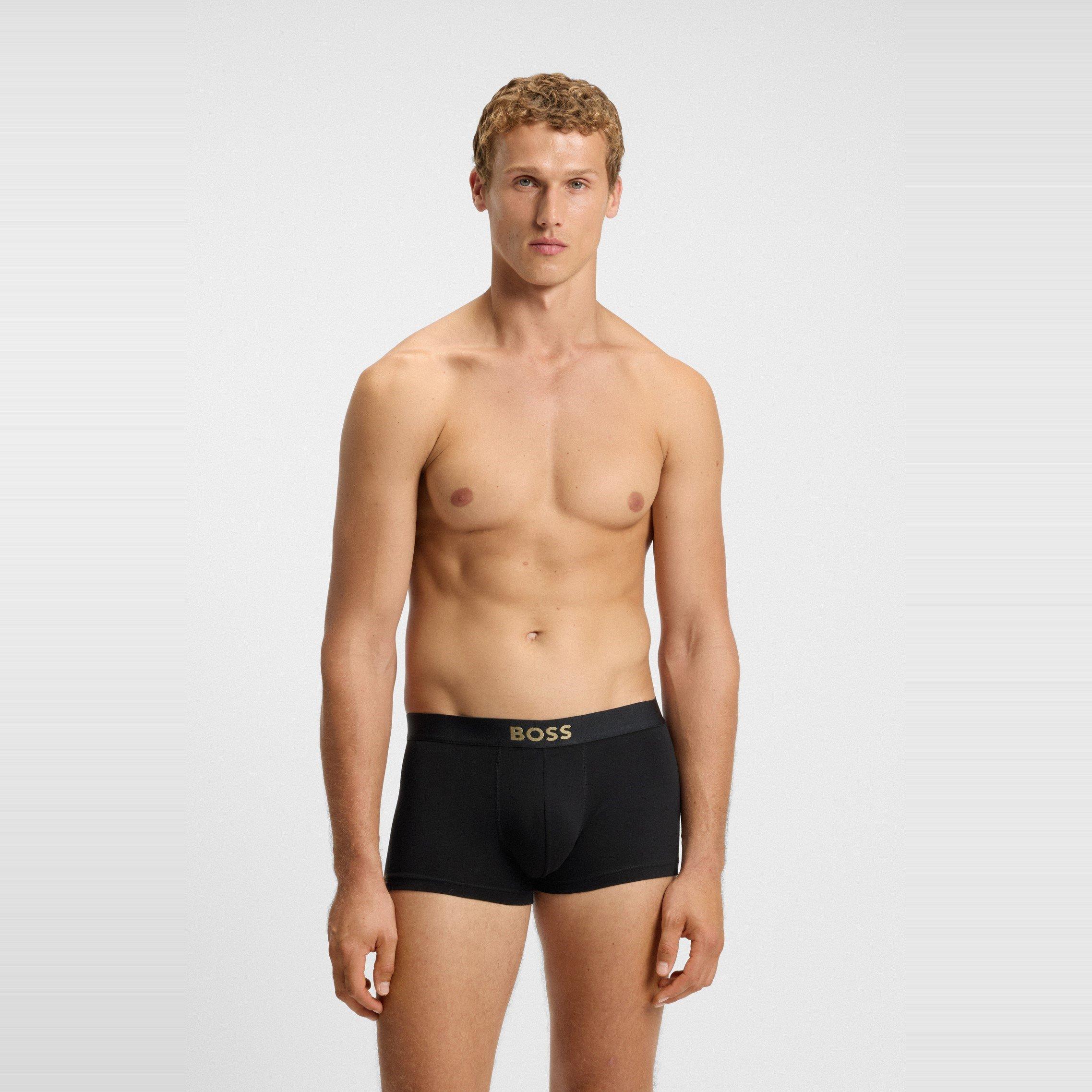 Blk/Navy/Grey - Boss - Gold Logo 3 Pack Trunks - 4