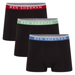 Ben Sherman Mens 3 Pack Trunks Heath