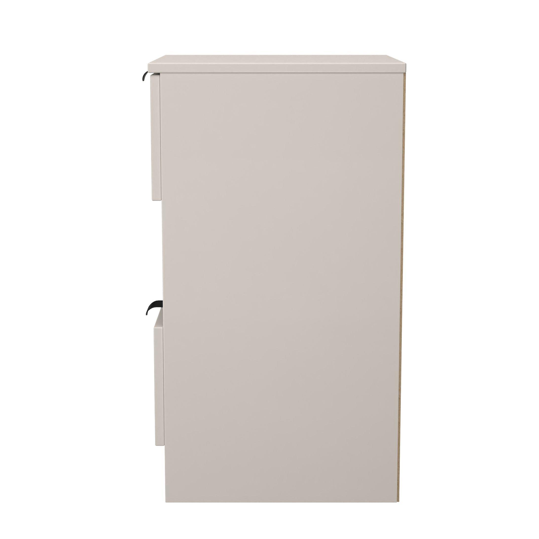 Kashmir Matt - Welcome Furniture - Solomon 2 Drawer Open Shelf Bedside Cabinet - 2