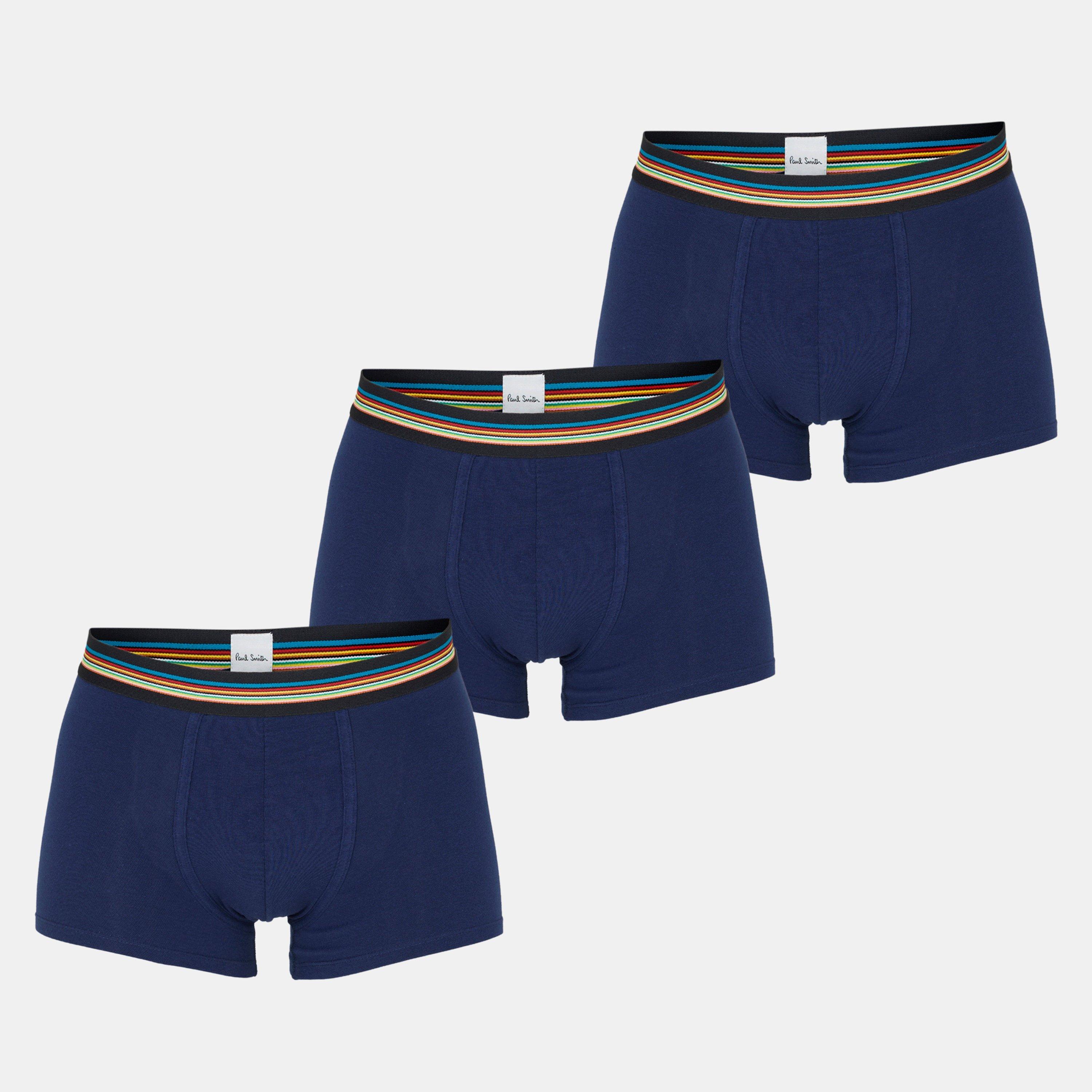 Paul Smith 3-Pack Signature Stripe Waistband Boxer Briefs - Blue 47 - Small