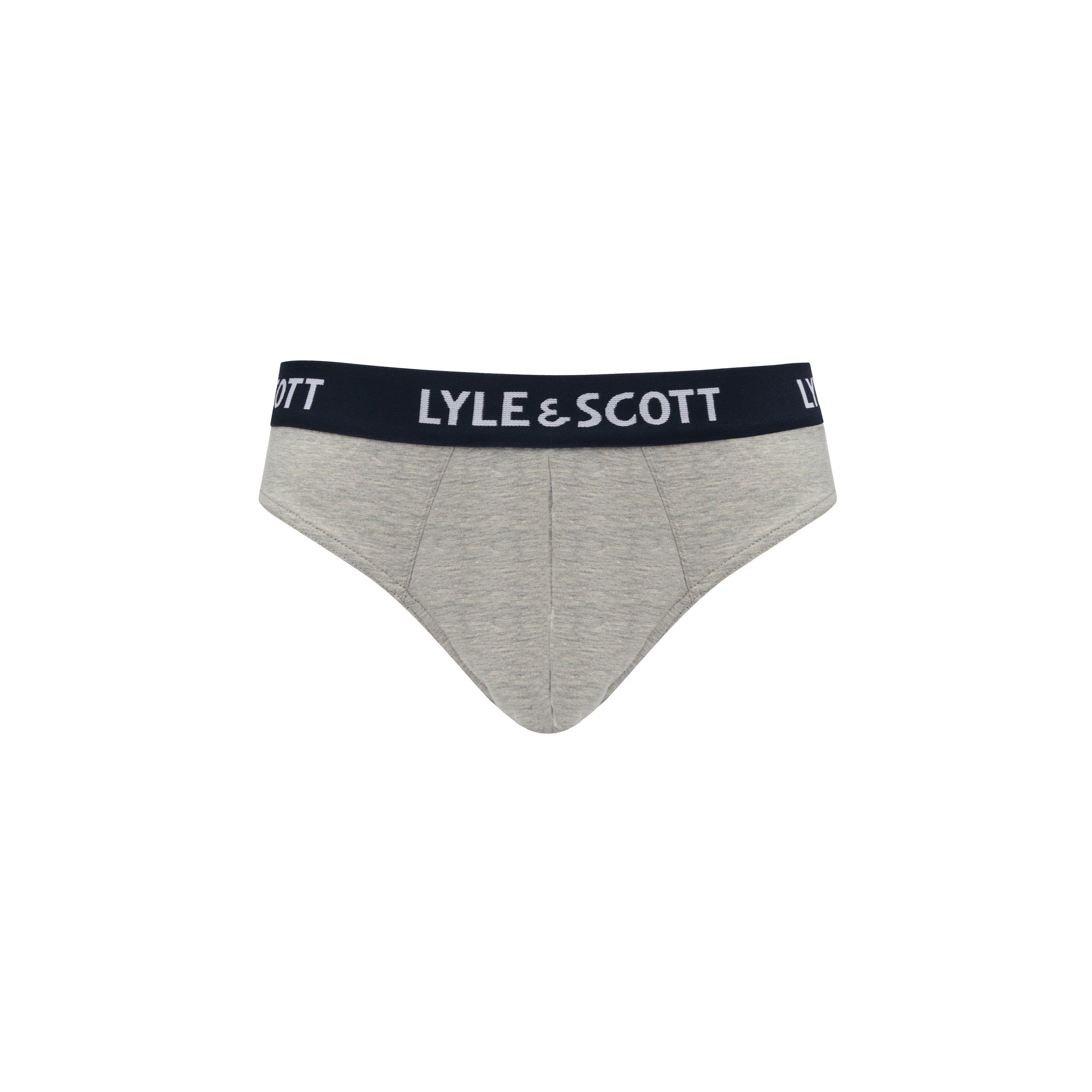 PLGryMl BWht - Lyle and Scott - Lyle 3 Pk Briefs Sn99 - 4