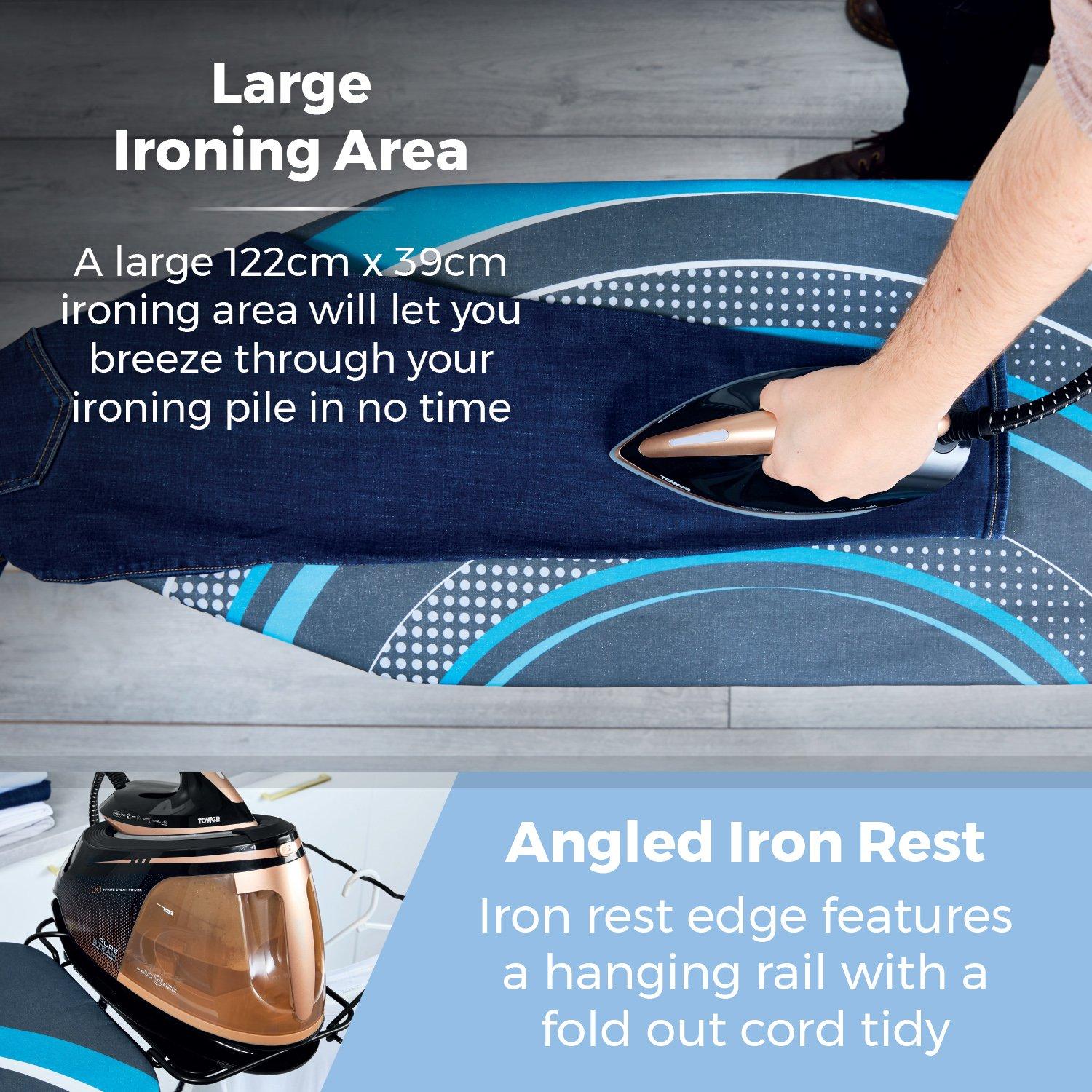 Black - Tower - T873014BLK Eclipse Plus Large Ironing Board - 3