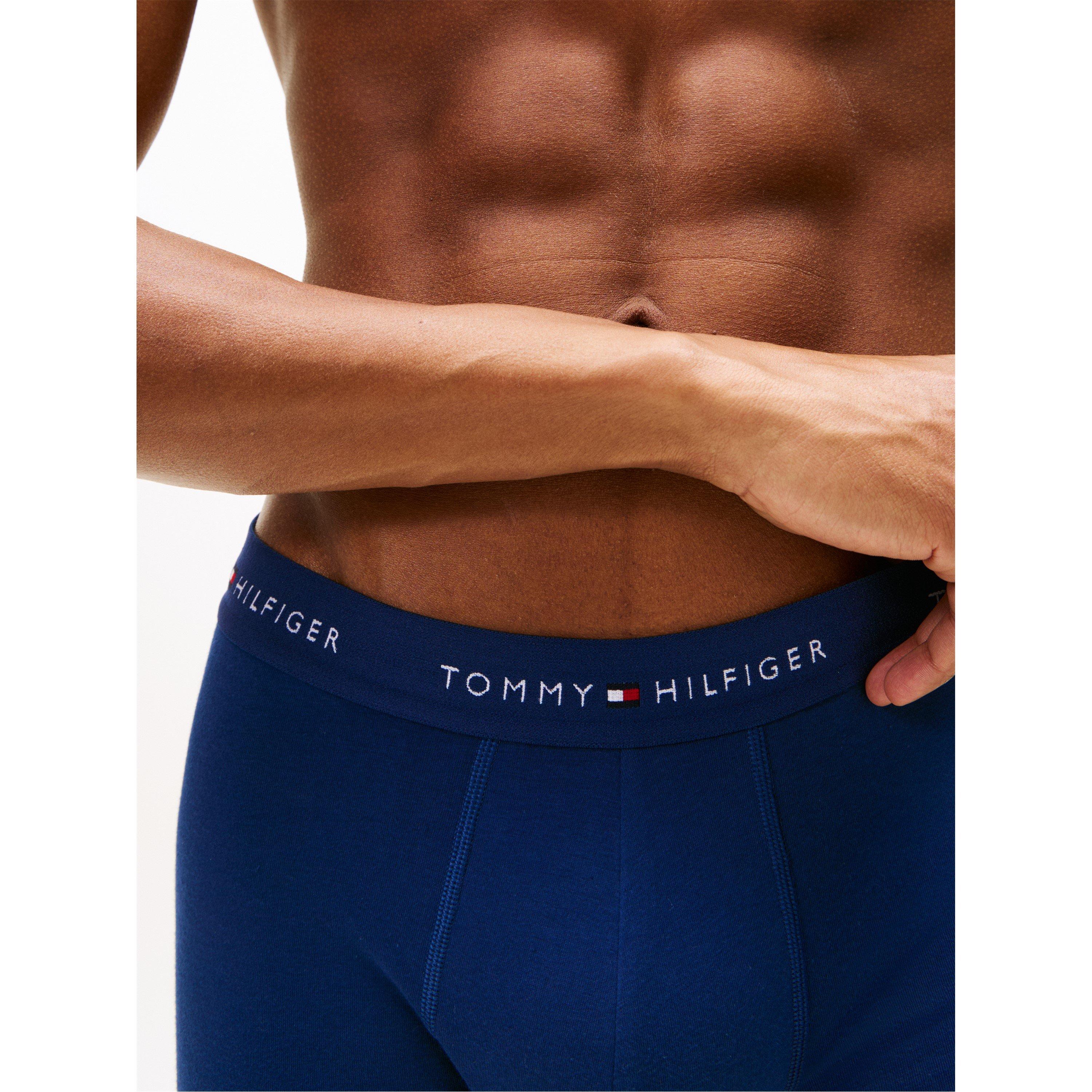 Blu/Prp Nvy/Blk - Tommy Hilfiger - Men's 3 Pack Signature Waistband Trunks - 6