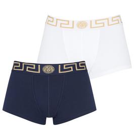 Versace Icon Two Pack Greca Waistband Trunks