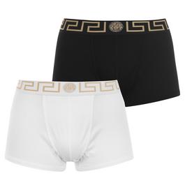 Versace Icon Two Pack Greca Waistband Trunks