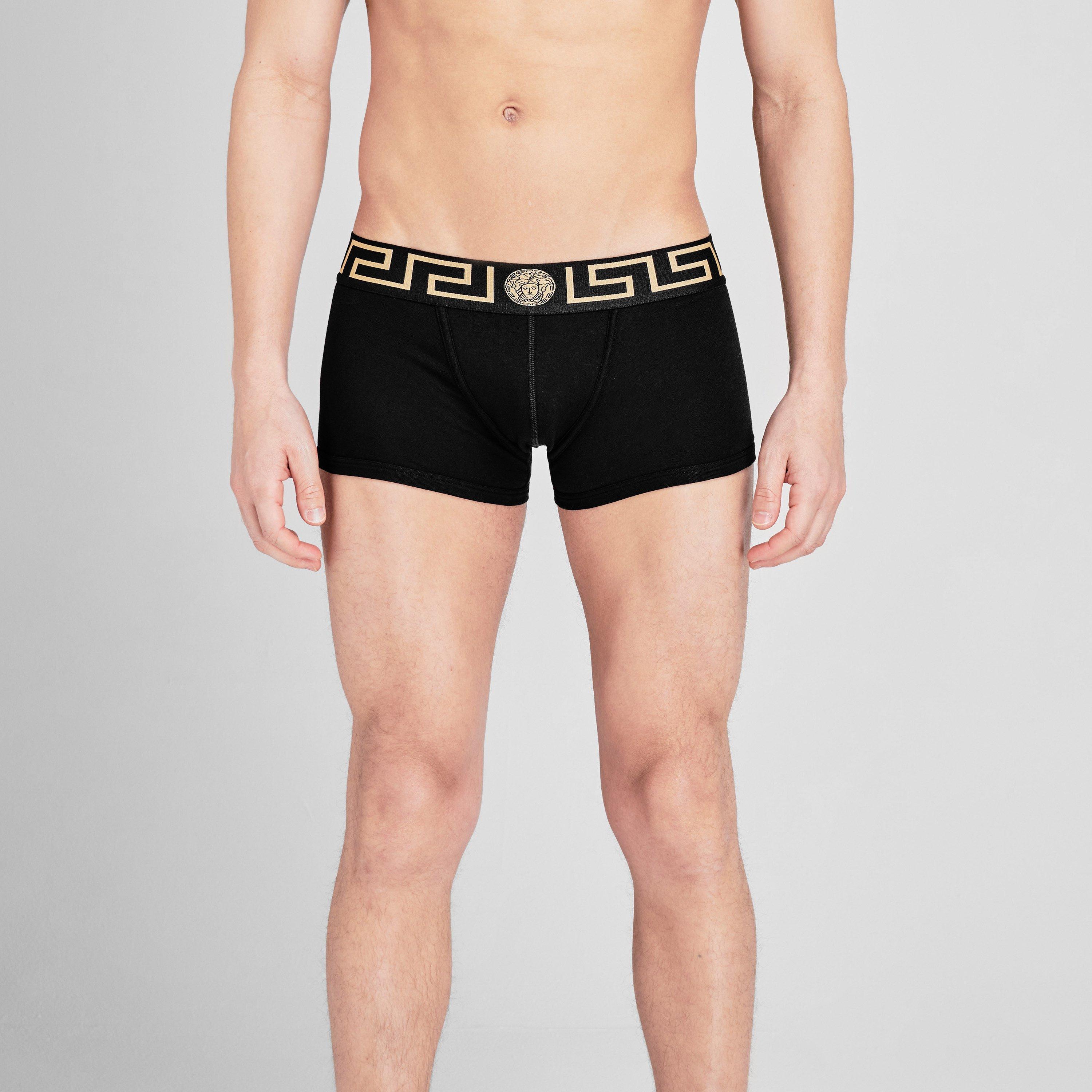 Versace Icon Two Pack Greca Waistband Trunks | Flannels